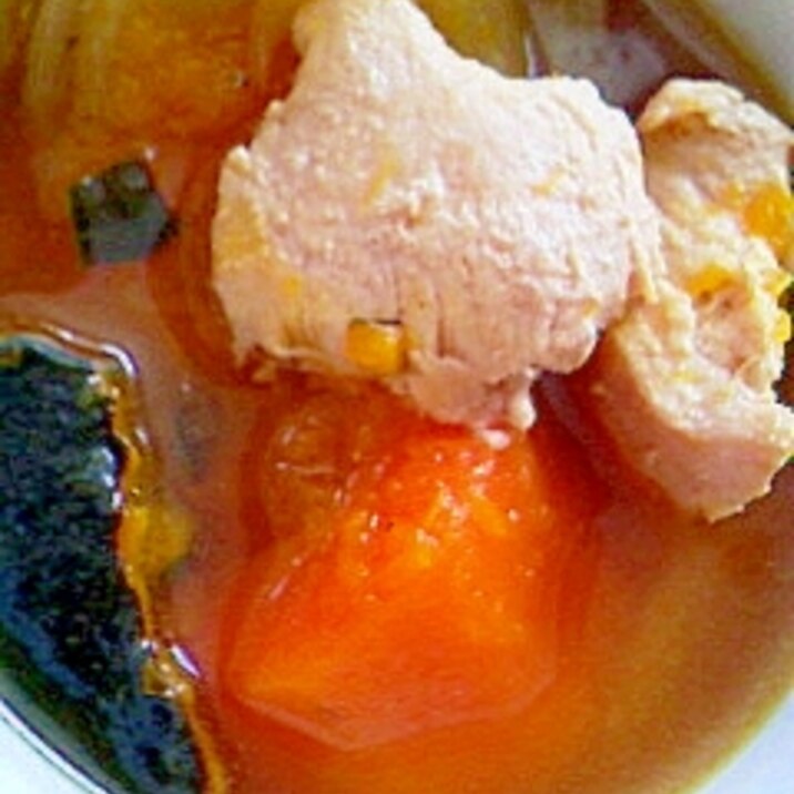 カボチャ鶏野菜スープ